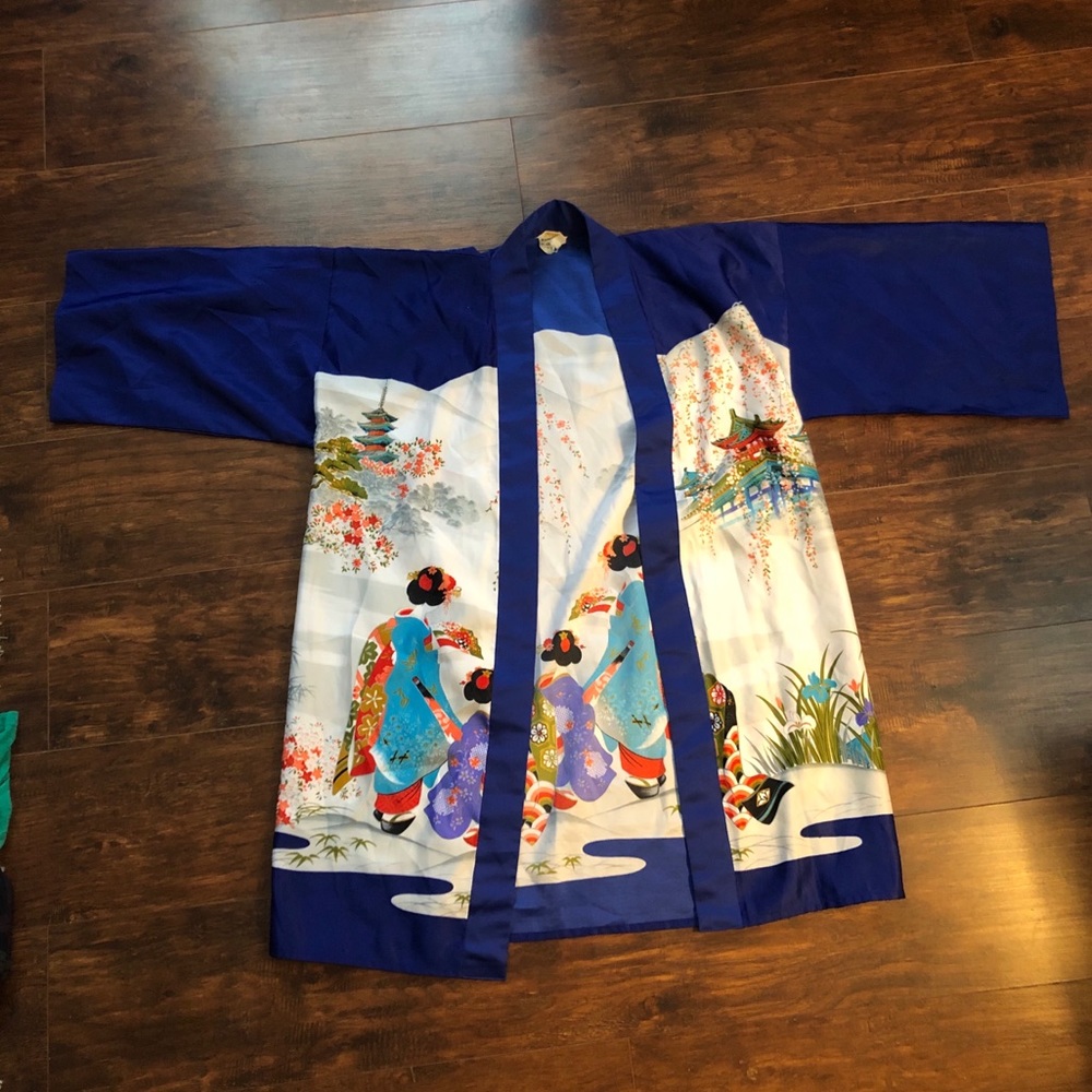 Blue and White Kimono